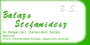 balazs stefanidesz business card